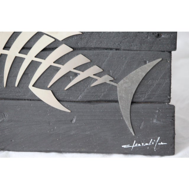 Silver Metal Fish Skeleton Wall Decor by Giorgi, 2000s For Sale - Image 13 of 18