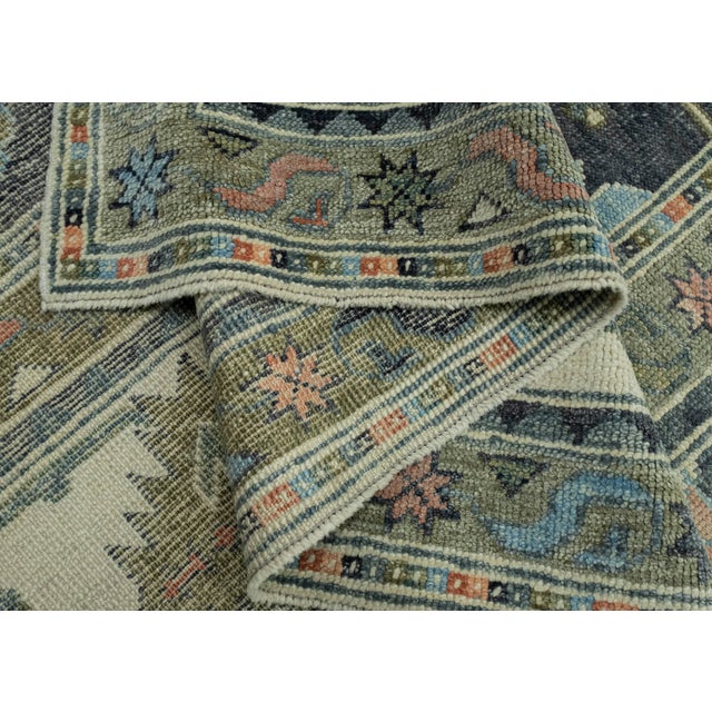 Black Turkish Oushak Rug 9'10" x 13'10" #17181 For Sale - Image 8 of 8