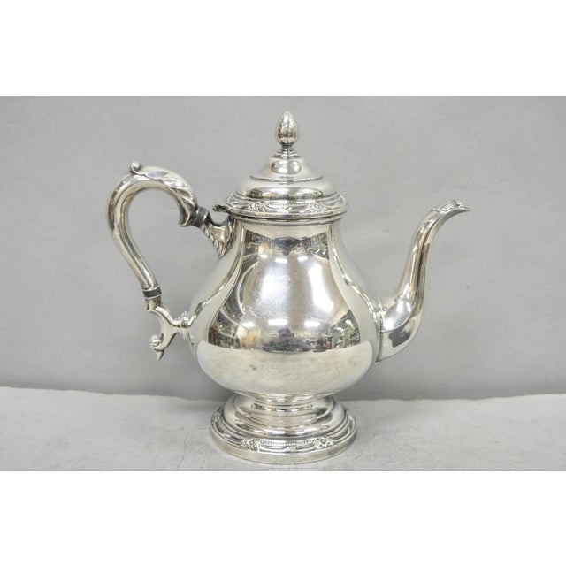 Vintage Rogers Bros Remembrance 9802 Victorian Silver Plated Teapot Tea Kettle For Sale - Image 10 of 15