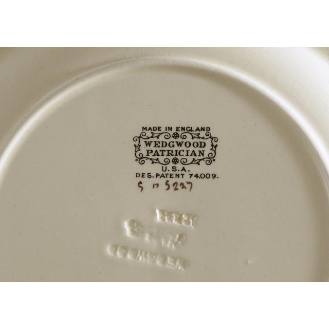 Early 20th Century Vintage Wedgwood Patrician Plates Gilt Embossed Floral Scrolls English Country Scene - A Pair For Sale - Image 5 of 5