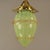 Art Nouveau Viennese Pendant Lamp with Uranium Vaseline Glass Shade, Austria, 1920s For Sale - Image 6 of 9