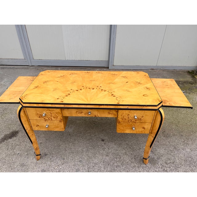 Antique French Art Deco Writing Desk, 1890s For Sale - Image 6 of 10