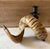 Metal Pair of Large Faux Ram's Horn Candle Holders For Sale - Image 7 of 12