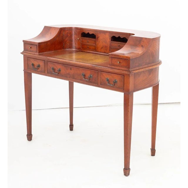 Wood Carlton House Style Mahogany Desk For Sale - Image 7 of 9