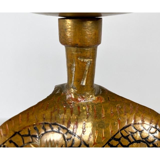 Mid Century Anglo-Indian Brass Cobra Candlestick Collection For Sale - Image 11 of 18