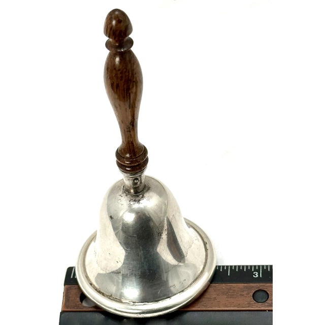 Fine Antique American Sterling Silver & Genuine Rosewood Dinner Bell With Lovely Ring Tone - Circa 1920s For Sale - Image 12 of 12