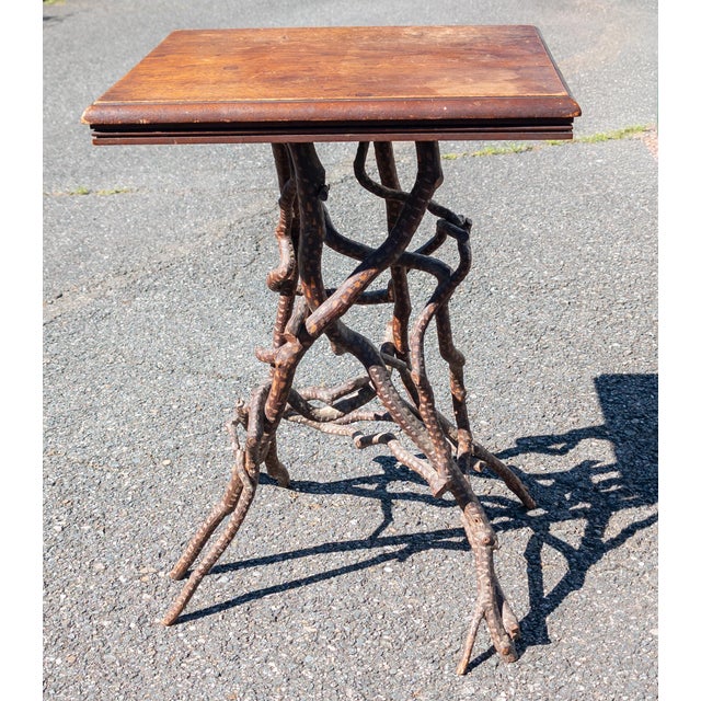 19th Century Rustic American Folk Art Adirondack Style Branch Table For Sale - Image 4 of 11