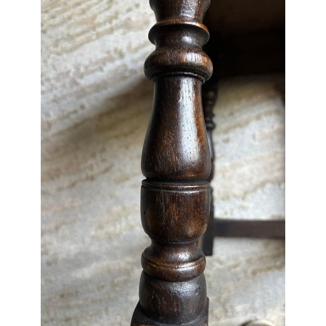 English Oak Joint Stool, 19th Century For Sale - Image 10 of 11