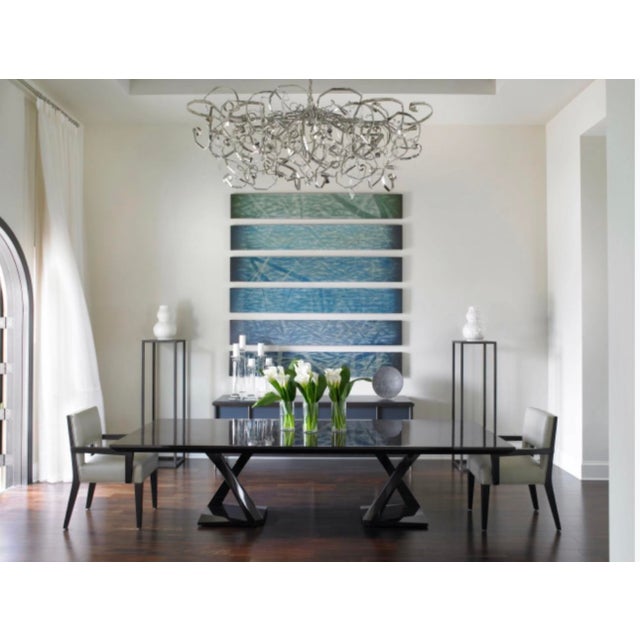 Wood Late 20th Century Modern Live-Edge Walnut & Resin Dining Table For Sale - Image 7 of 7