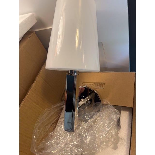 Silver Visual Comfort Logan 1-Light Bath Sconce For Sale - Image 8 of 8