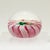 Glass Paul Ysart Poinsettia on a Pink & White Latticino Ground Glass Paperweight For Sale - Image 7 of 10