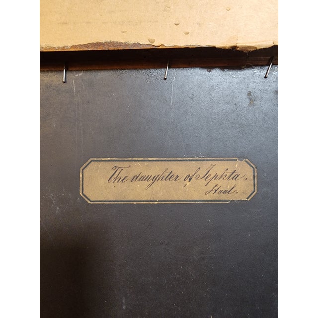 Antique Oil on Copper Painting, "The Daughter of Jephta Haal" For Sale - Image 10 of 11