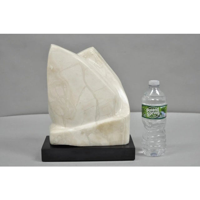 Morton Gaffin Modernist Carved White Alabaster Abstract Sculpture. We were unable to find any listed information on artist...