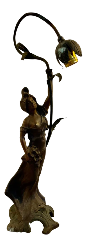 Early 20th Century Art Nouveau Table Lamp by Rosseau