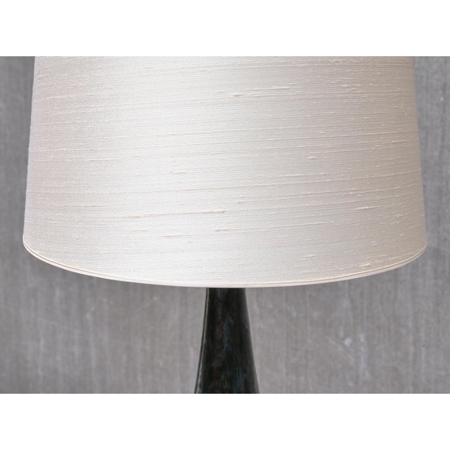Sculptural Glazed Ceramic Table Lamp from Niels Preben Larsen, Denmark, 1967 For Sale - Image 9 of 12