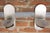 Pair of 80s design halogen wall lights in stainless steel and glass. European Plug (up to 250V).The wiring of this item...