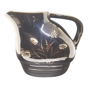 1940s Royal Sealy Oven Proof Black Willows Water Pitcher
