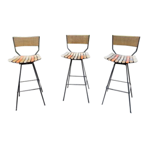Vintage Arthur Uminoff Attributed Mid Century Bar Stools