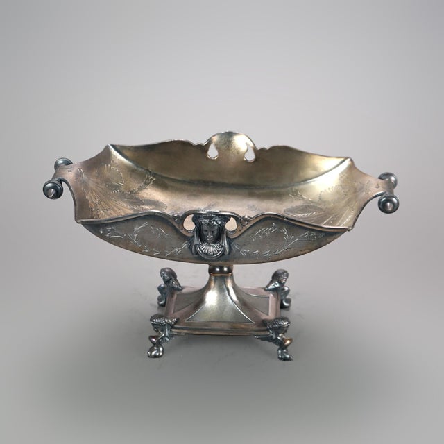Antique Figural Silver Plated Fruit Bowl, Circa 1890 For Sale - Image 6 of 7