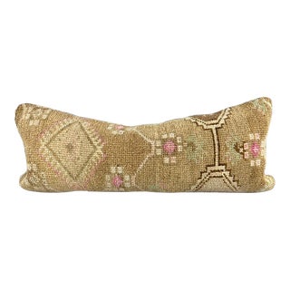 14 x 35 Lumbar Kilim Rug Dream Sanctuary Turkish Pillow Cushion Cover For Sale