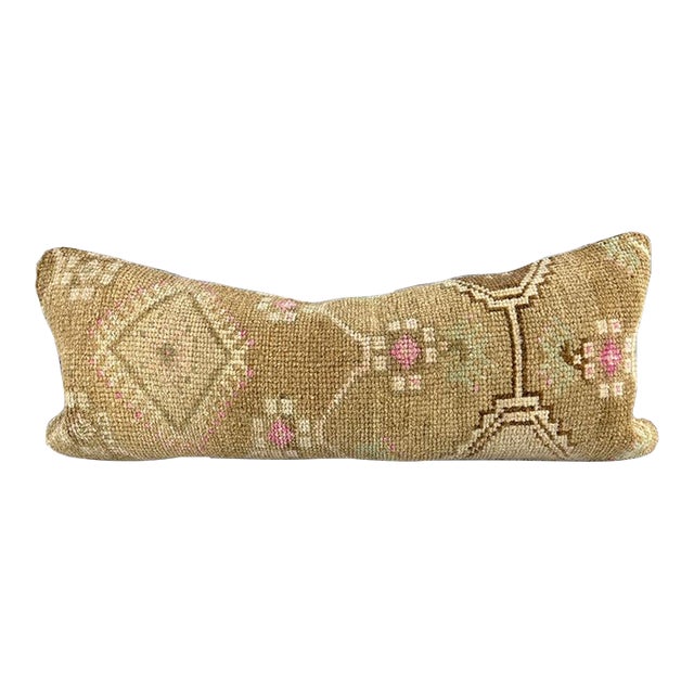 14 x 35 Lumbar Kilim Rug Dream Sanctuary Turkish Pillow Cushion Cover For Sale