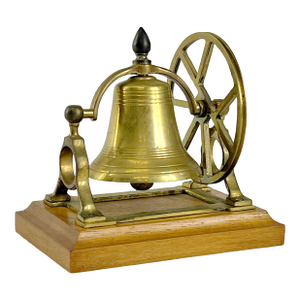 Vintage Solid Brass Desk Nautical Ships Bell