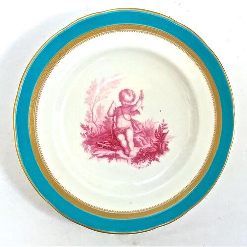 Set of 6 Antique Minton Cherub Plates For Sale - Image 12 of 13
