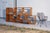 Burnt Orange Vintage Scandinavian Teak Modular Puzzle Wall Unit Room Divider, 4 Pieces For Sale - Image 8 of 18