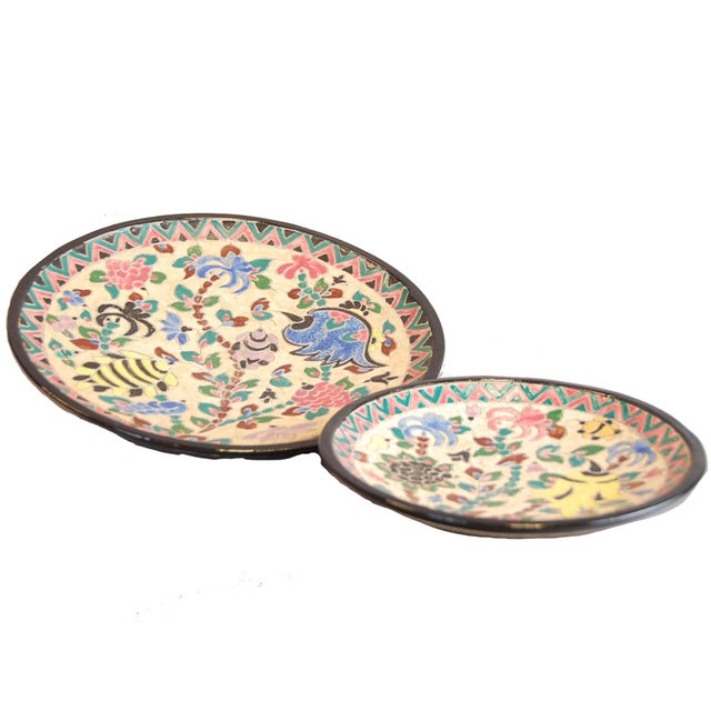 Vintage Ceramic Plates by Jérôme Massier, 1950s, Set of 2 For Sale - Image 6 of 6