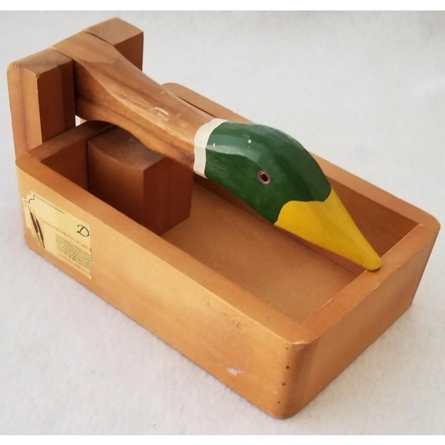 Vintage Wooden Mallard Duck Nutcracker For Sale - Image 9 of 9