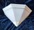 Vintage Flat Ceiling Lamp with White Metal Base and Opaque White Glass Shade from Glashütte Limburg, 1980s, in Very Good...