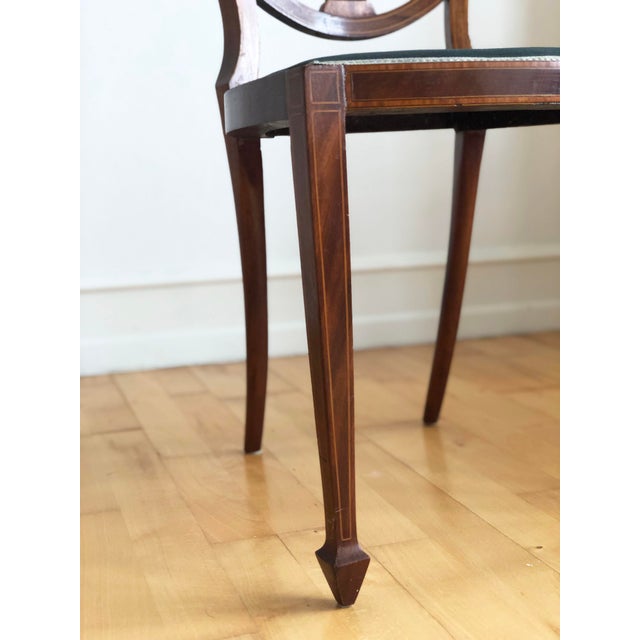Pair of Antique Mahogany Hepplewhite Revival Chairs Denmark 1900s For Sale - Image 9 of 18