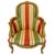 Mid 20th Century 20th-Century French Louis XV Bergère en Cabriolet Chairs With Striped Upholstery - A Pair For Sale - Image 5 of 18