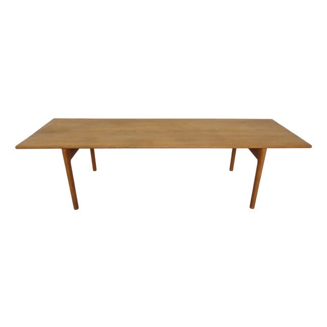 Large AT-15 Oak Coffee Table by Hans J. Wegner for Andreas Tuck, Denmark, 1960s For Sale