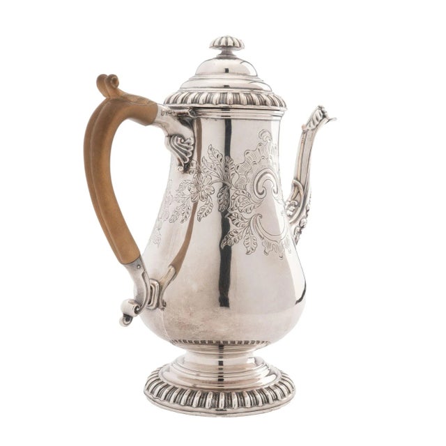 English Georgian Pyriform Sheffield Coffee Pot, C. 1750 For Sale - Image 4 of 13