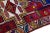 Textile Red Vintage Turkish Handmade Multicolor Tribal Pattern Wool Runner For Sale - Image 7 of 11