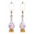 Mid-Century Modern Italian Blown Glass Table Lamps With Giltwood Bases, Pair For Sale