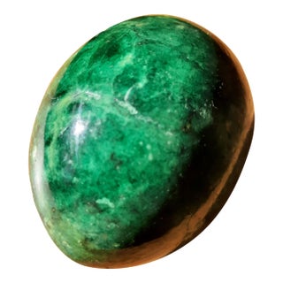 Italian Italian Emerald Green Alabaster Egg For Sale