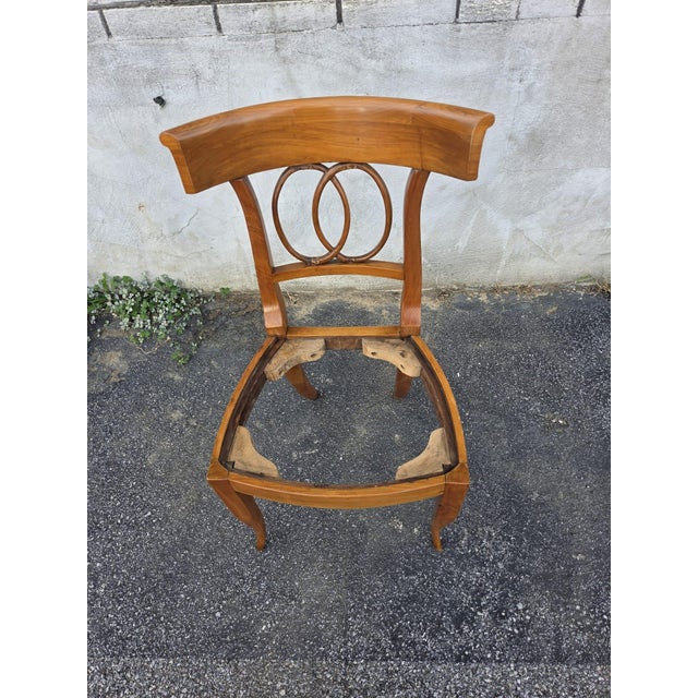 1920 Italian Fruit Wood Ladies Vanity Chair For Sale - Image 10 of 16