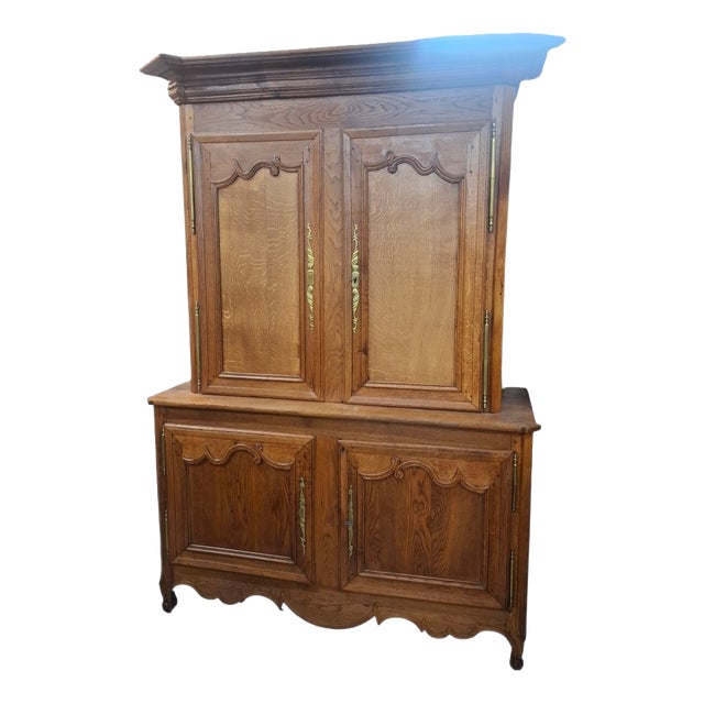 Two-Part Cabinet in Oak, 1890s For Sale