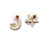 Chanel Chanel Super Rare Gold Star Moon Black Crystal CC Small Piercing Earrings, 2 Pieces For Sale - Image 4 of 4