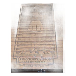 Antique Early 1910s California Redwood "The Chocolate Shop" Candy Box For Sale