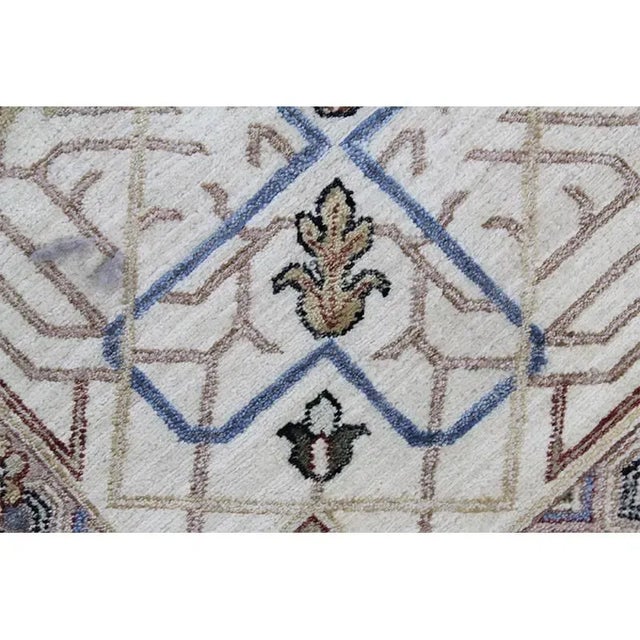 Gray 1990s Handwoven Gray/Ivory Mamlouk Style Rug 12×15 For Sale - Image 8 of 12