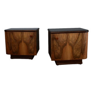 Art Deco Bedside Tables, Czechoslovakia, 1932, Set of 2 For Sale