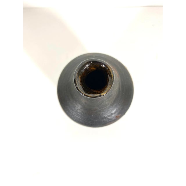 Vintage Signed Studio Pottery Bud Vase With Hieroglyphics For Sale - Image 6 of 8