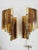 Glass Wall Lamps in Amber and Brown Colour by Svend Aage Holm Sorensen for Hazel & Teudt, 1960s, Set of 2 For Sale - Image 6 of 6