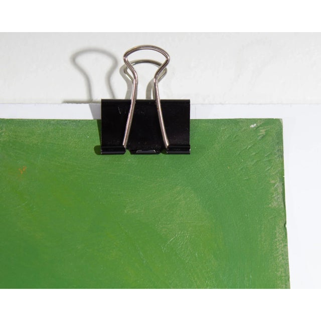 Green Abstract Acrylic on Paper Painting by James L. Bruch For Sale - Image 8 of 9