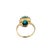 Elevate your jewelry collection with this stunning oval turquoise stone ring, expertly crafted in luxurious 10k yellow...
