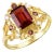 Kai Renaissance Garnet Diamond Cocktail Ring, size 10 For Sale