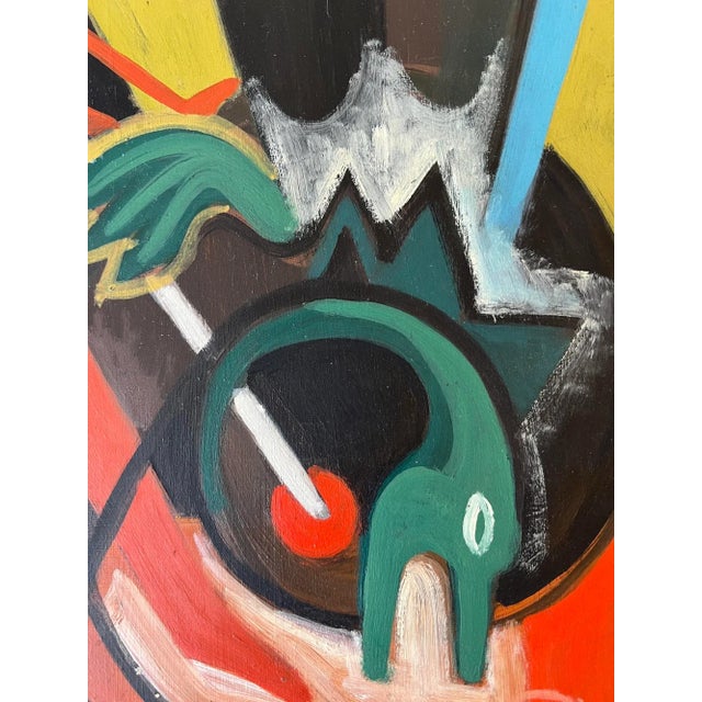 Xavier Albert Fiala, Saint Michel terrassant le Dragon, Oil on Wood For Sale - Image 6 of 9